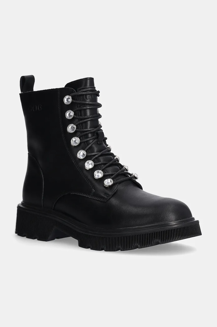 GOE botki skórzane płaski czarny OO2N4103.BLACK