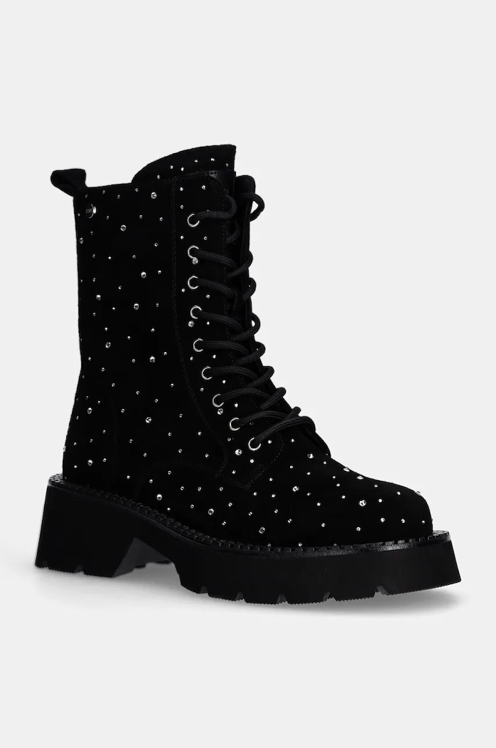 GOE workery zamszowe płaski czarny OO2N4111.BLACK