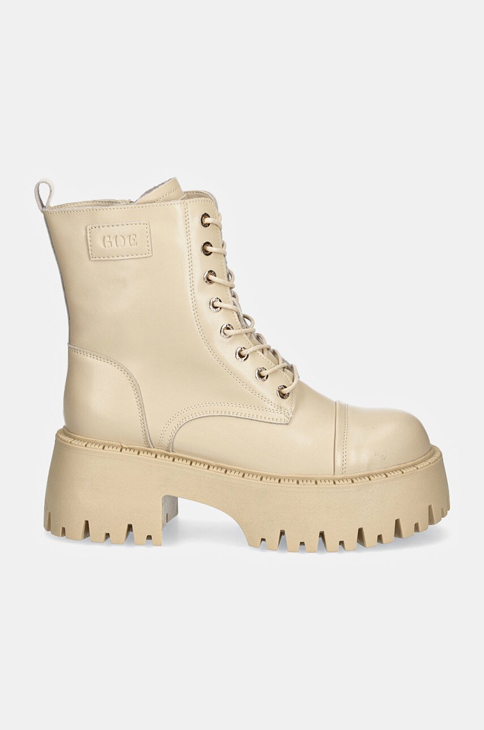 Кожени кубинки GOE OO2N4122.BEIGE бежов ZW24