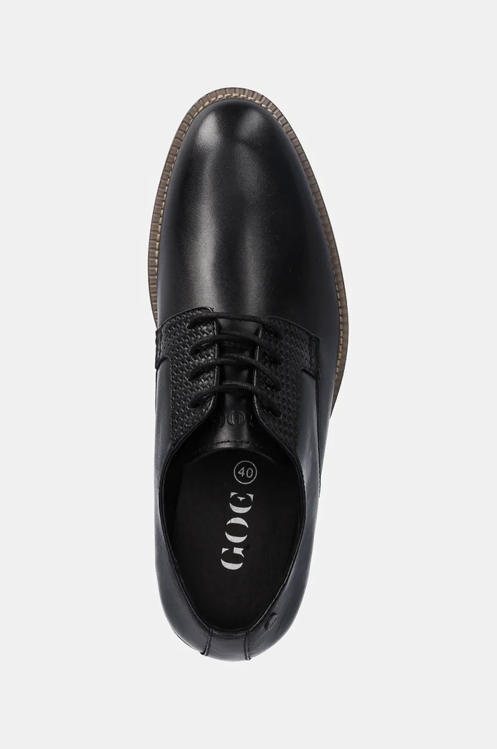 Kožené poltopánky GOE čierna OO1N4015.BLACK
