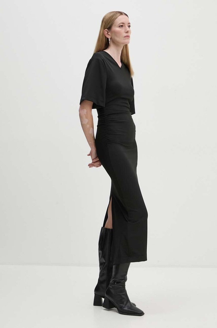 Day Birger et Mikkelsen rochie Margaret - Modern Interlock DAY65243428 negru ZW24