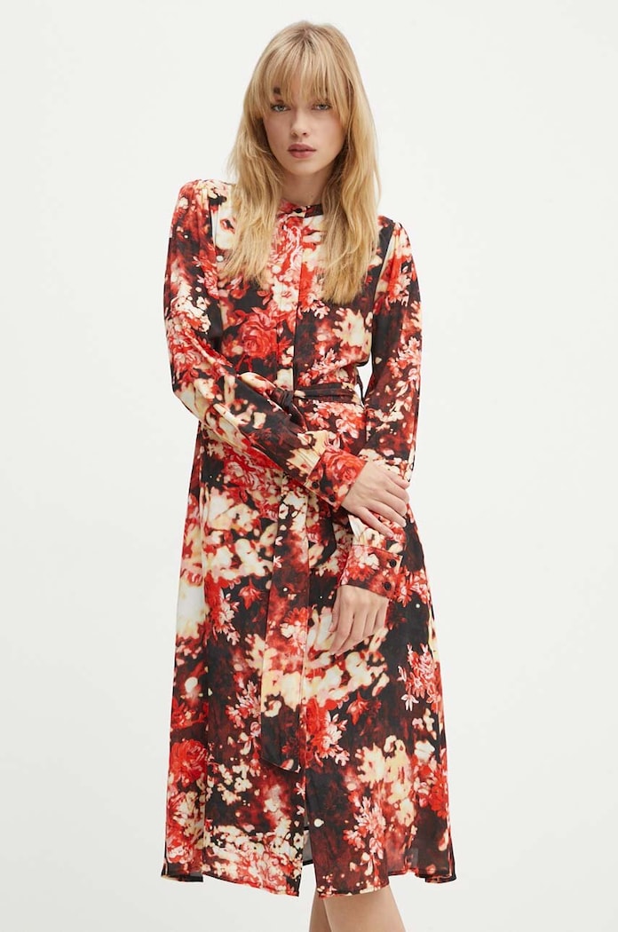 Silvian Heach vestito PAUERE midi rosso GPA24374VE