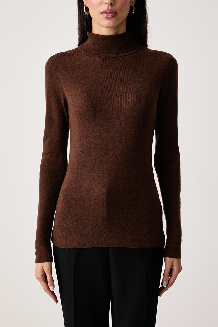 Sweter damski wełniany Mos Mosh 165910 brązowy