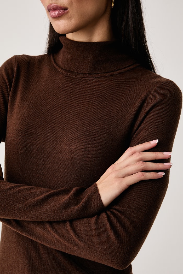 Sweter damski wełniany Mos Mosh brązowy 165910