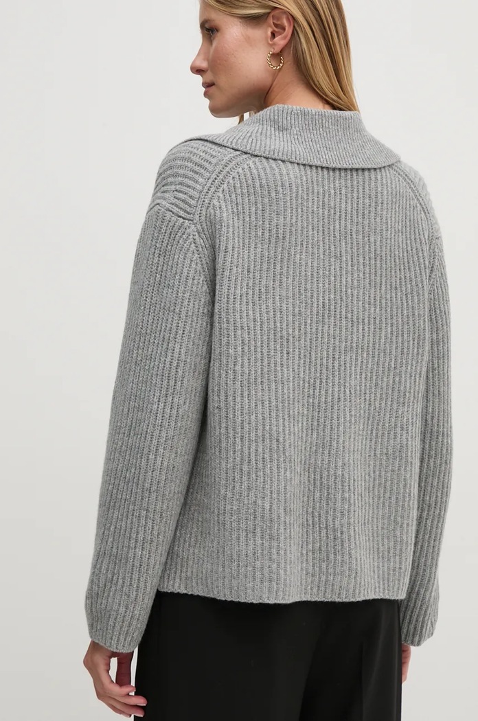 Odzież Mos Mosh sweter wełniany 165740 szary