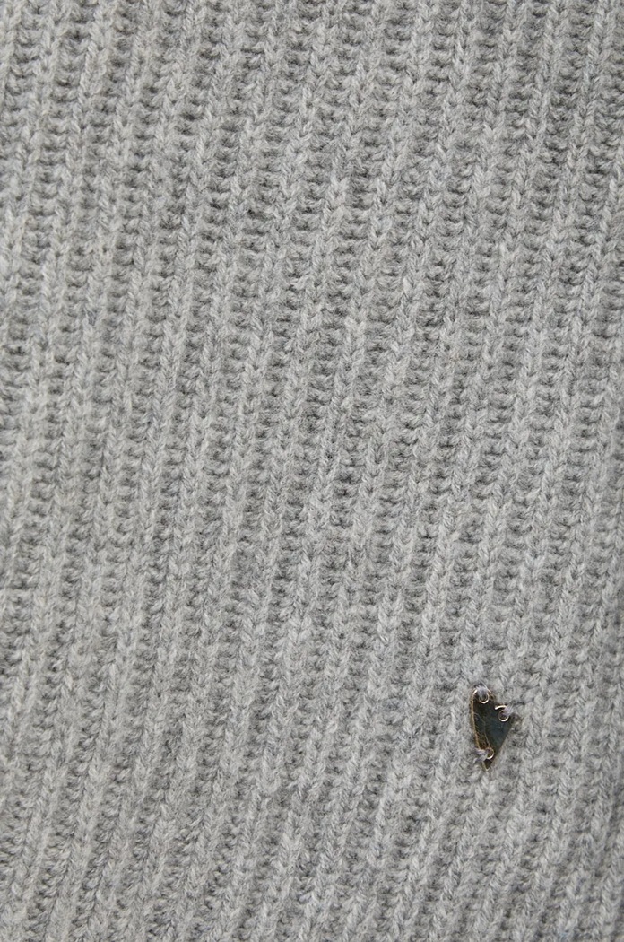 Mos Mosh sweter wełniany 165740 szary