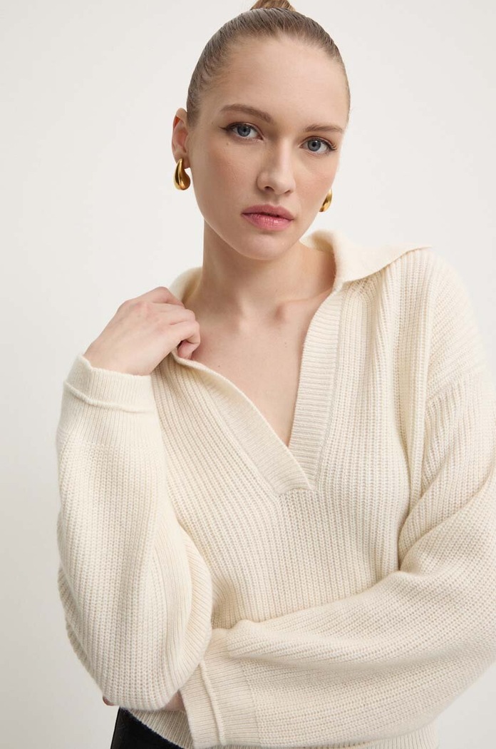 Liviana Conti maglione in cachemirie beige F4WC18