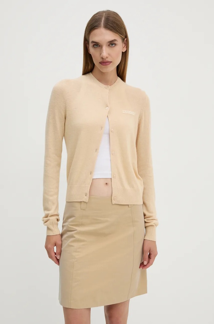 2NDDAY kardigan z domieszką wełny Vinny TT 2245341408 beżowy