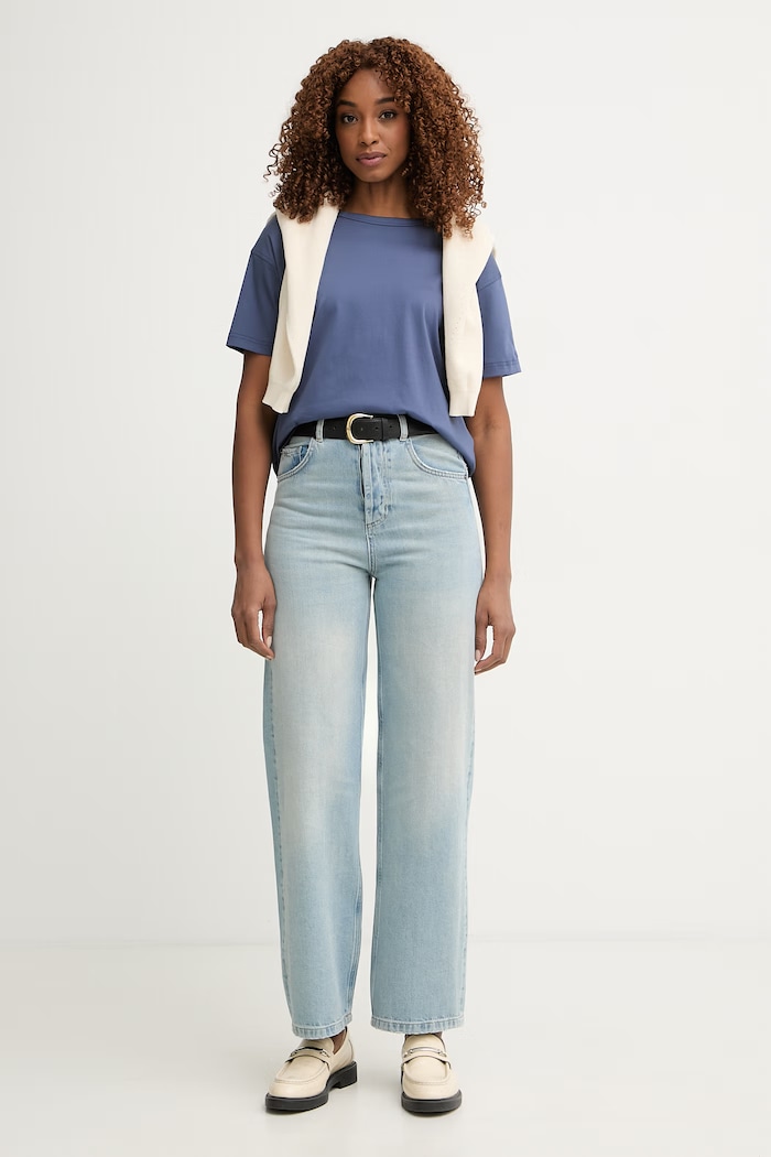 Mos Mosh t-shirt da donna in cotone 146350 blu navy SS26