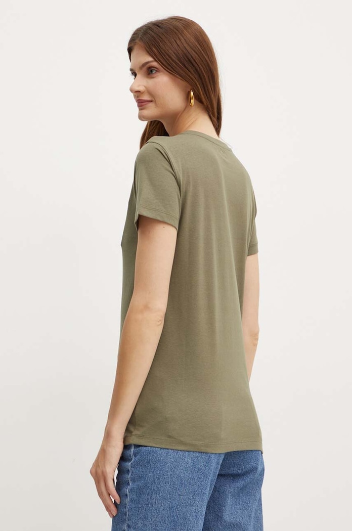 Îmbrăcăminte Silvian Heach tricou CHEKER GPA24057TS verde