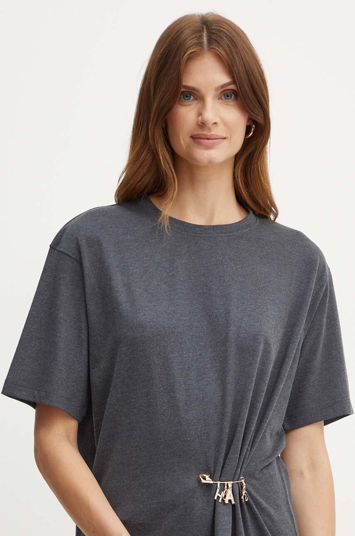 T-shirt CHIKI Silvian Heach GPA24269TS szary
