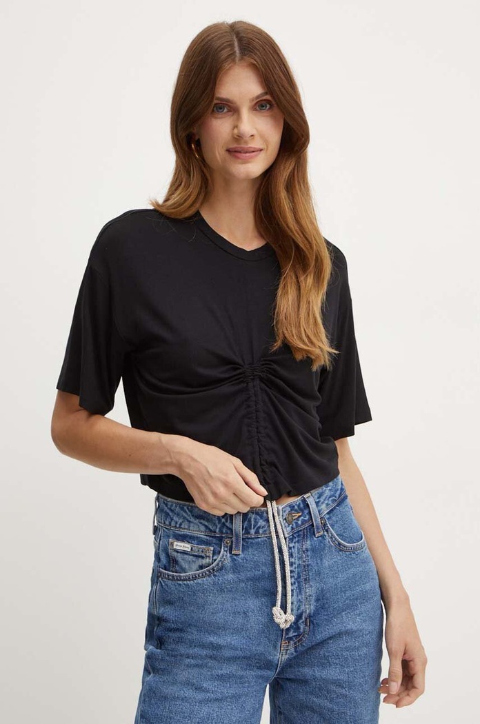 Silvian Heach tricou HALFI uni negru GPA24339TS
