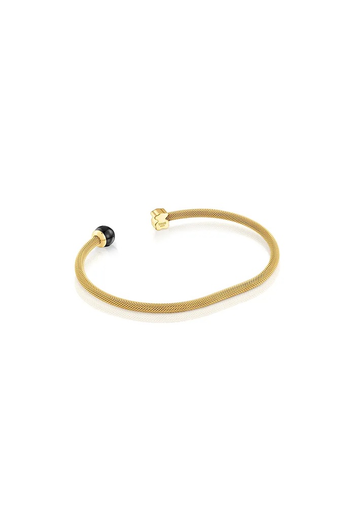 Accesorii Tous brățară placată cu aur și onix ICON MESH 1004507240 aur