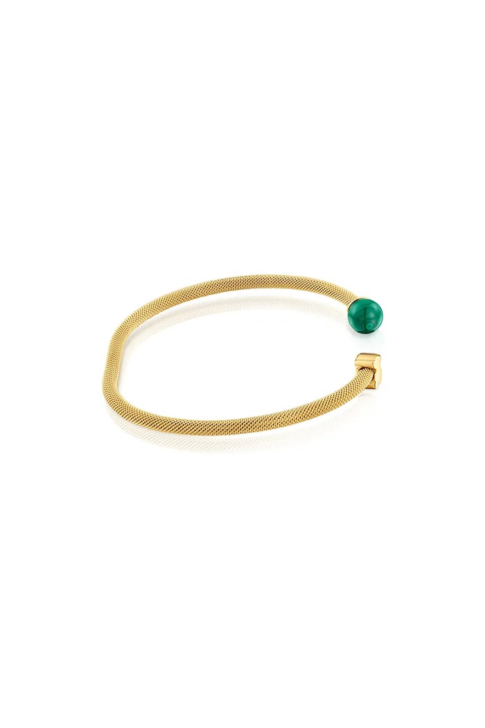 Tous Brățară placată cu aur și malachit ICON MESH 1004507840 aur ZW25