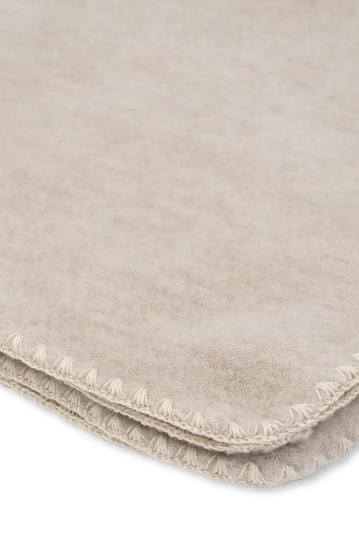 Fanga Fontana koc wełniany ERBA WOOL FLEECE BABY BLANKET FA100005 beżowy ZW25