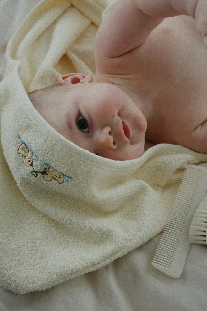 Бавовняний рушник для немовлят Fanga Fontana FIGO BABY TOWEL GOTS бежевий FA100018