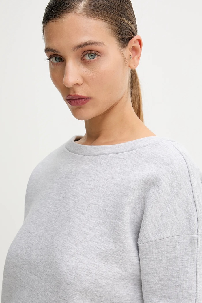 Mikina MUUV. sivá bluza.z.wycieciem.SOFT.