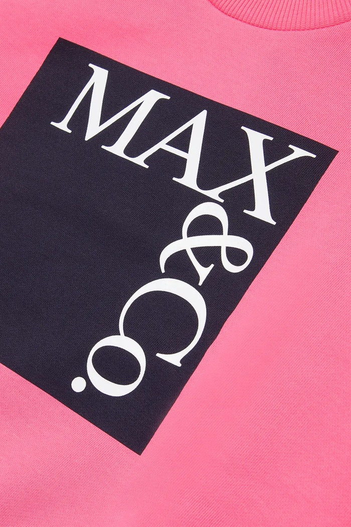 Hanorac de bumbac pentru copii MAXS3F SWEAT-SHIRT Max&Co. roz MX0037