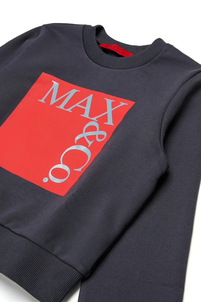 Fete Max&Co. Hanorac de bumbac pentru copii MAXS3F SWEAT-SHIRT MX0037 gri