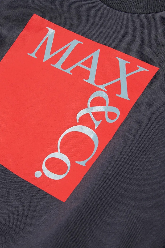 Hanorac de bumbac pentru copii MAXS3F SWEAT-SHIRT Max&Co. MX0037 gri
