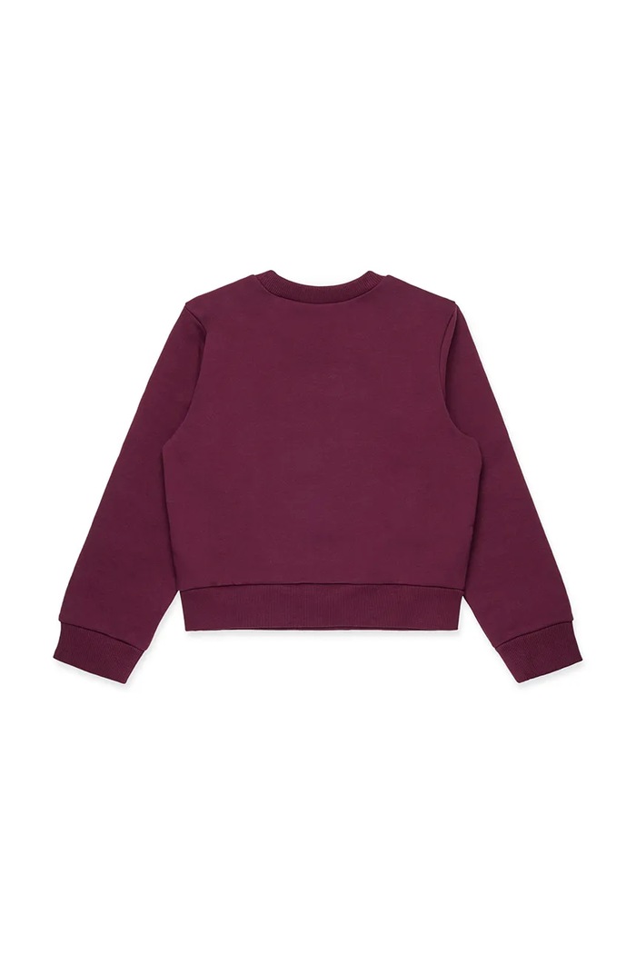 Fete MAX&Co. hanorac de bumbac pentru copii MAXS3F SWEAT-SHIRT MX0037 burgundia