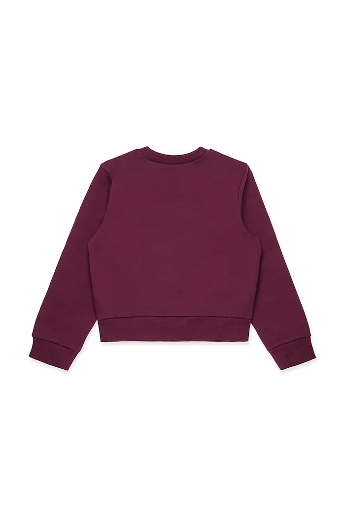 Fete MAX&Co. hanorac de bumbac pentru copii MAXS3F SWEAT-SHIRT MX0037 burgundia
