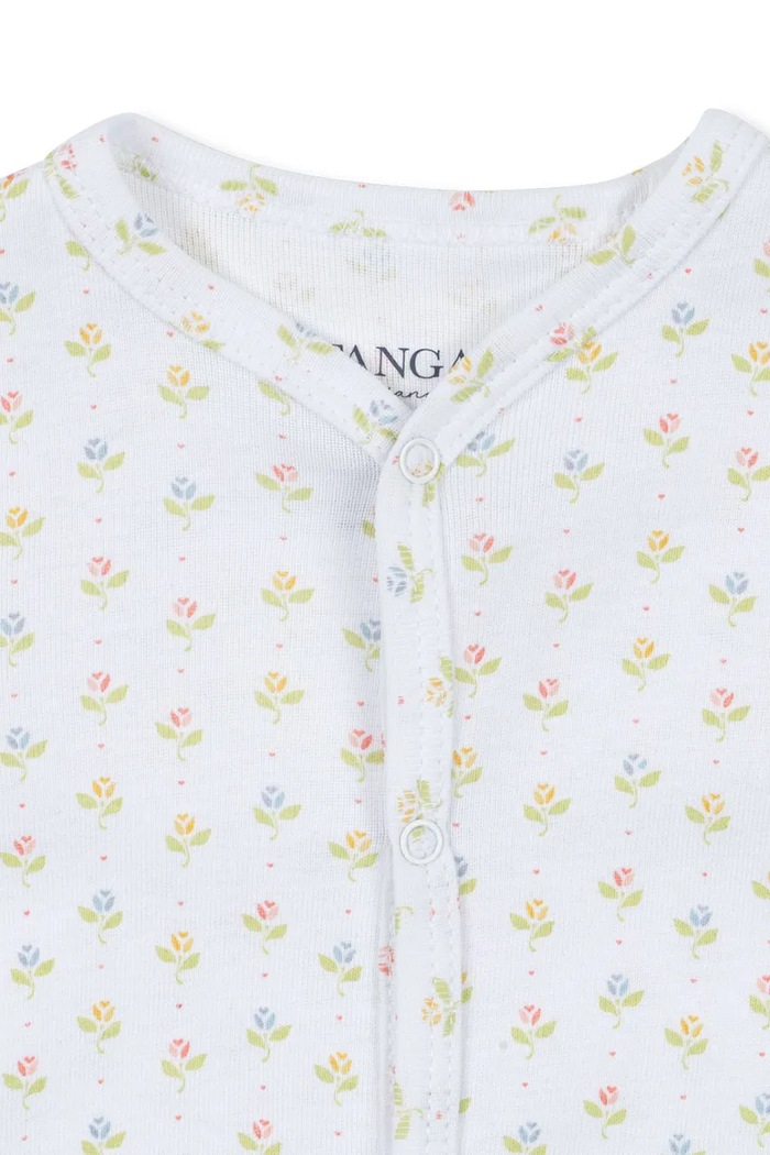 Băieți Fanga Fontana salopetă din bumbac pentru bebelusi FIO ONESIE OCS FA100037 alb
