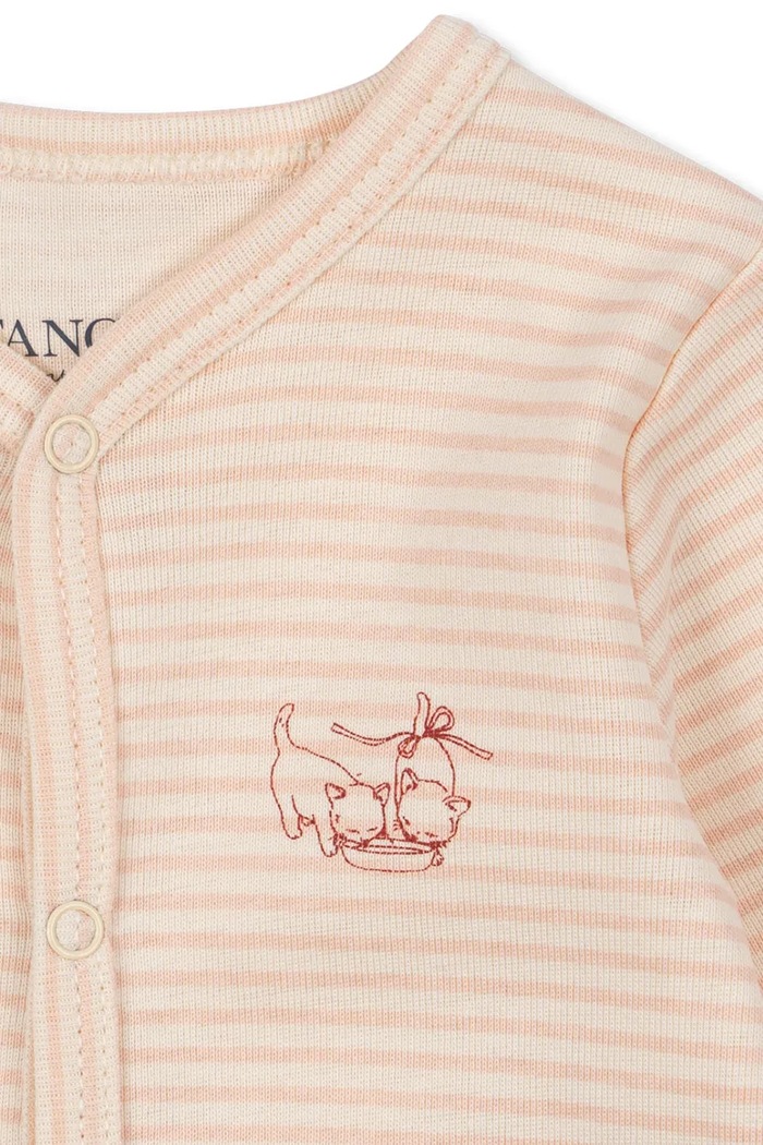 Băieți Fanga Fontana salopetă din bumbac pentru bebelusi FIO ONESIE OCS FA100037 bej