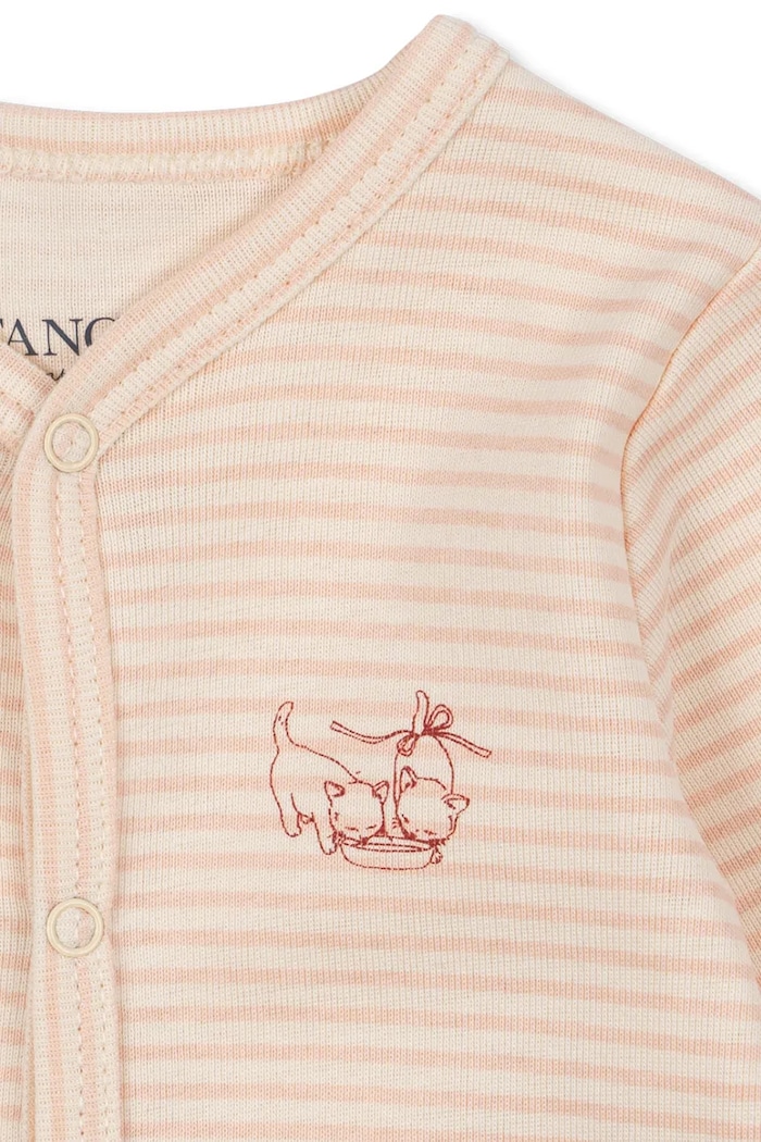 Băieți Fanga Fontana salopetă din bumbac pentru bebelusi FIO ONESIE OCS FA100037 bej
