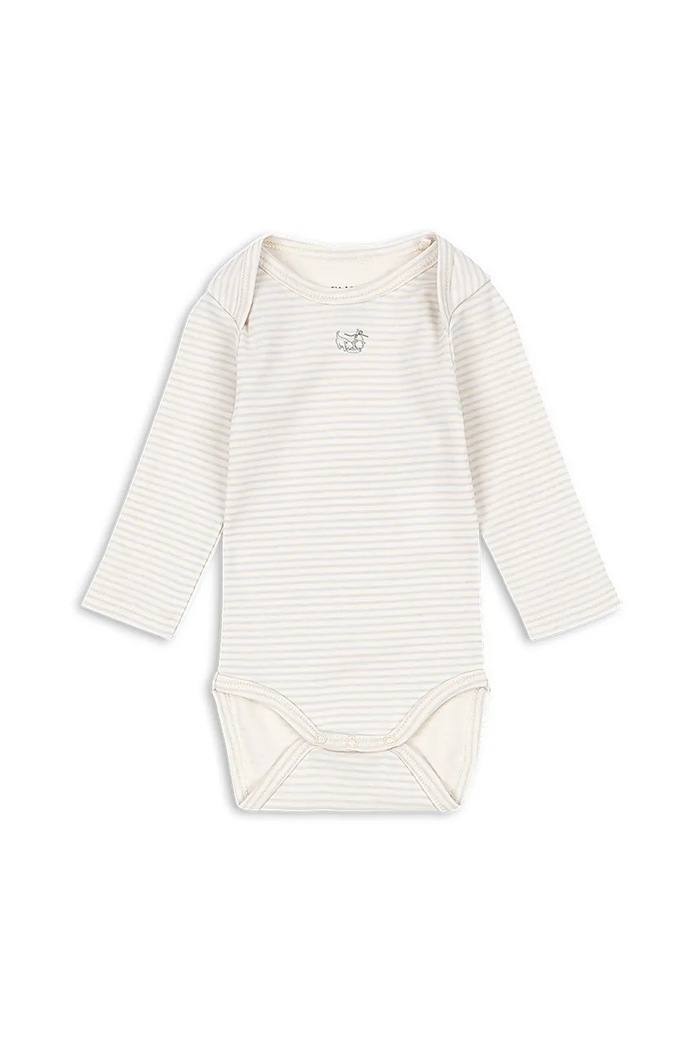 Fanga Fontana body din bumbac pentru bebelusi FIO STRIPE LS BODY OCS Produs pentru bebe bej FA100045