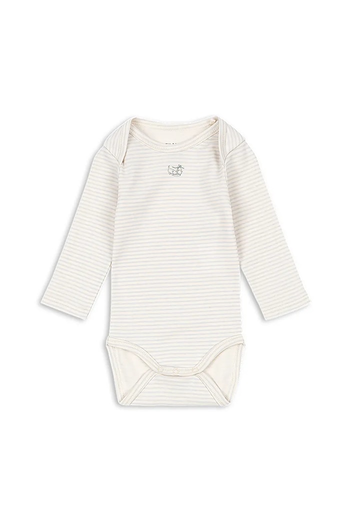 Fanga Fontana body din bumbac pentru bebelusi FIO STRIPE LS BODY OCS Produs pentru bebe bej FA100045