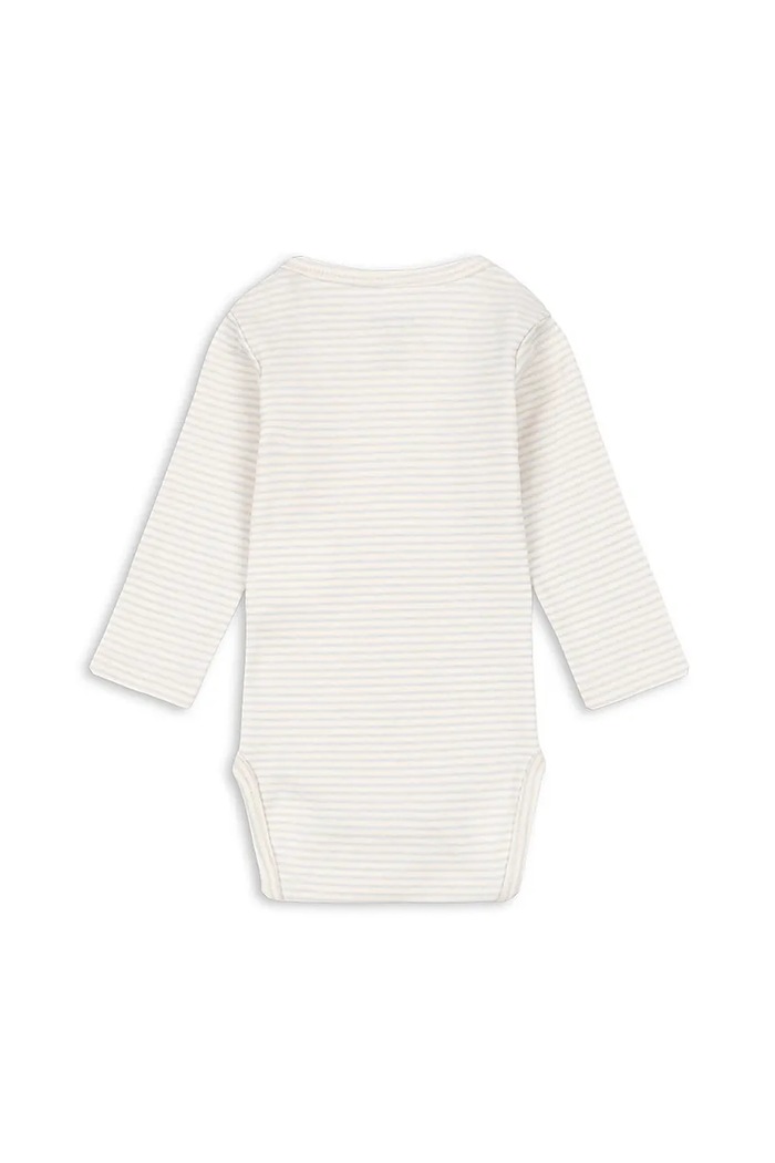 Fanga Fontana body din bumbac pentru bebelusi FIO STRIPE LS BODY OCS FA100045 bej ZW25