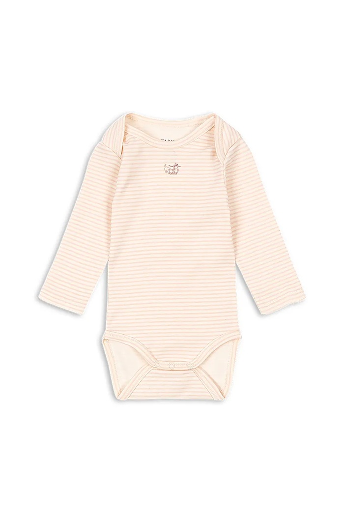 Bavlnené body pre bábätká Fanga Fontana FIO STRIPE LS BODY OCS Pre bábätká béžová FA100045