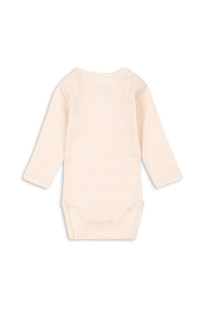 Bavlnené body pre bábätká Fanga Fontana FIO STRIPE LS BODY OCS FA100045 béžová ZW25