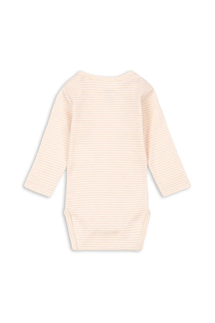 Bavlnené body pre bábätká Fanga Fontana FIO STRIPE LS BODY OCS FA100045 béžová ZW25