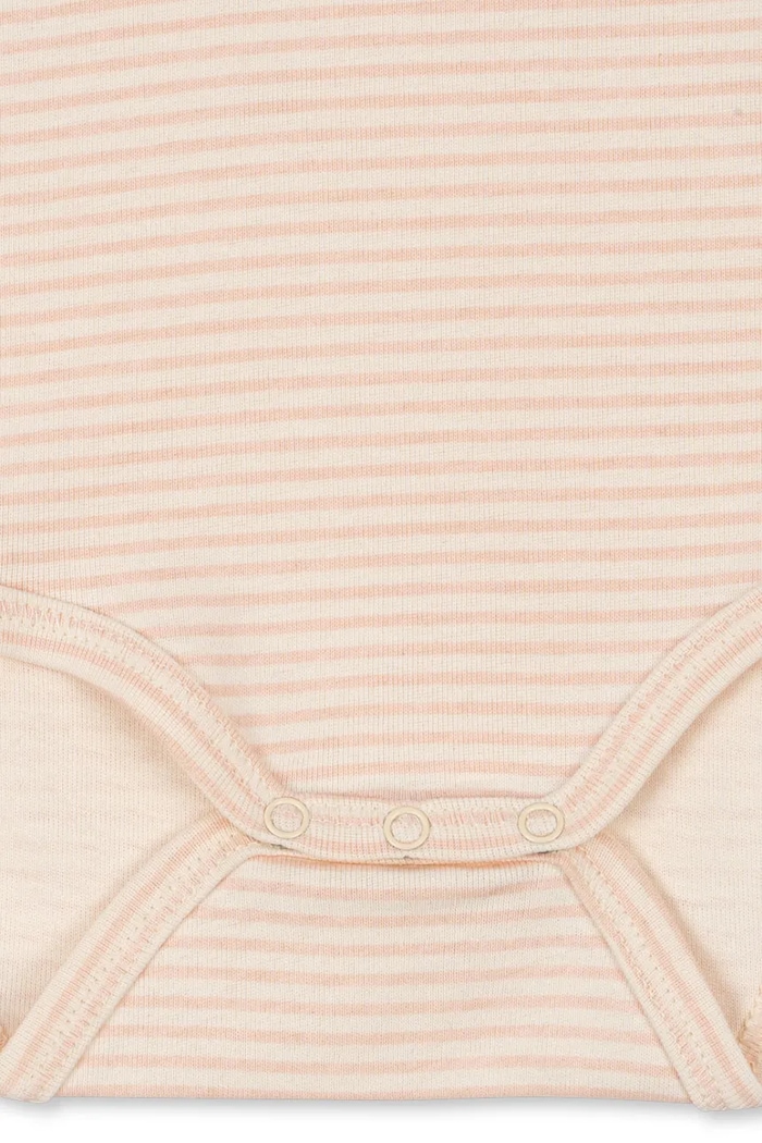 Bavlnené body pre bábätká Fanga Fontana FIO STRIPE LS BODY OCS FA100045 béžová