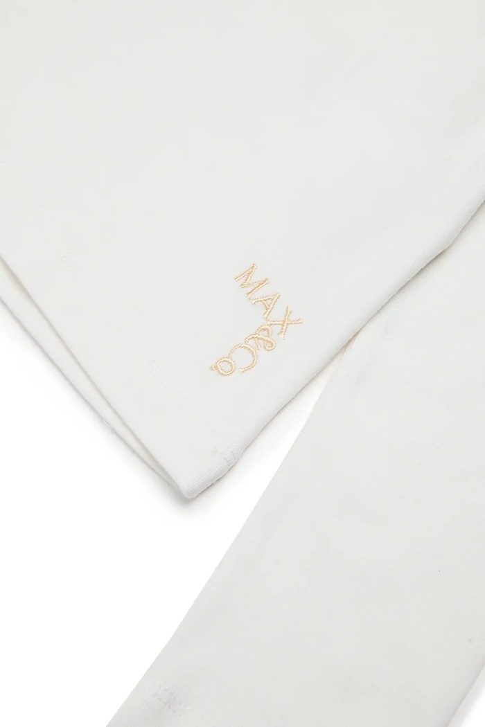 Longsleeve din bumbac pentru copii MAXT25F Max&Co. MX0194 alb