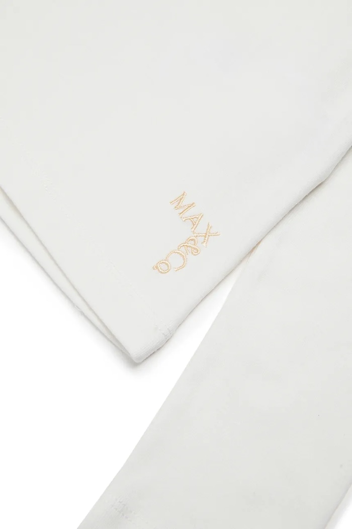 Longsleeve din bumbac pentru copii MAXT25F Max&Co. MX0194 alb