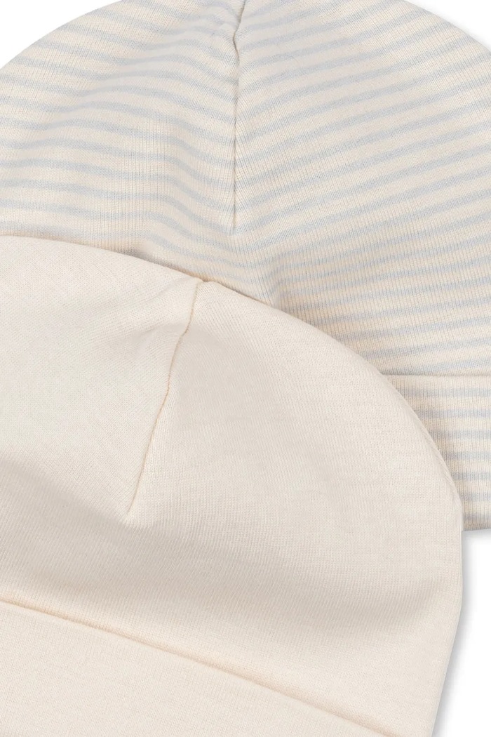 Αγορίστικα Βρεφικό Βαμβακερό σκουφάκι Fanga Fontana FIO STRIPE 2 PACK BEANIE OCS 2-pack FA100039 μπεζ