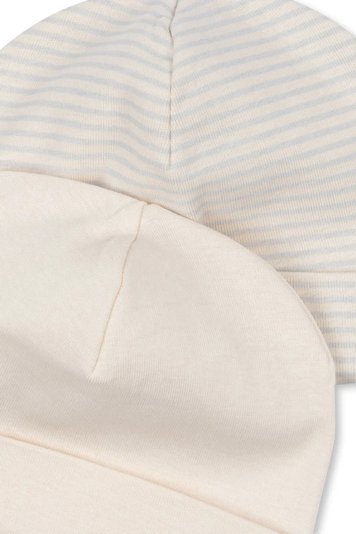 Αγορίστικα Βρεφικό Βαμβακερό σκουφάκι Fanga Fontana FIO STRIPE 2 PACK BEANIE OCS 2-pack FA100039 μπεζ