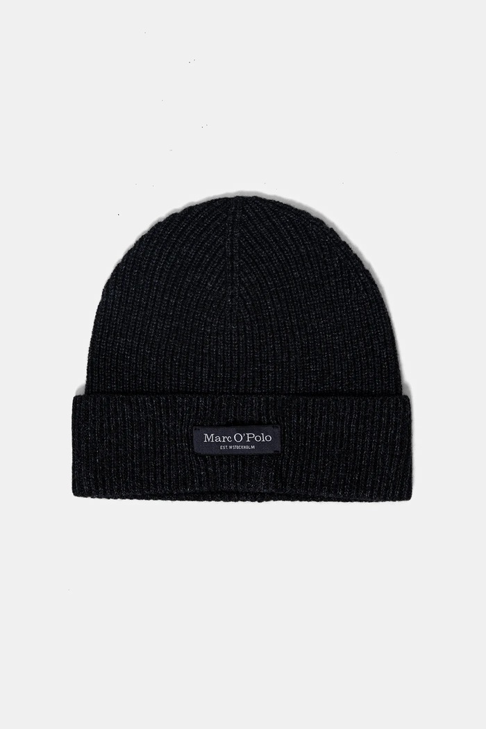 Marc O'Polo czapka i szalik z dodatkiem wełny 530612809026 szary ZW25