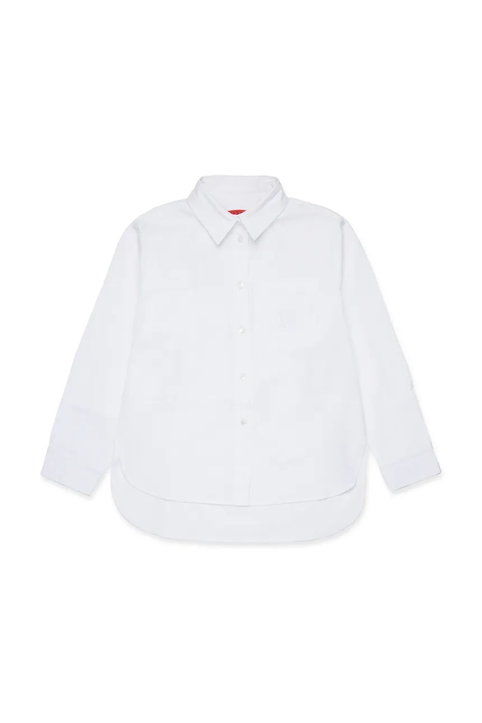 Detská bavlnená košeľa MAX&Co. MAXC11F SHIRT MX0210 biela ZW25