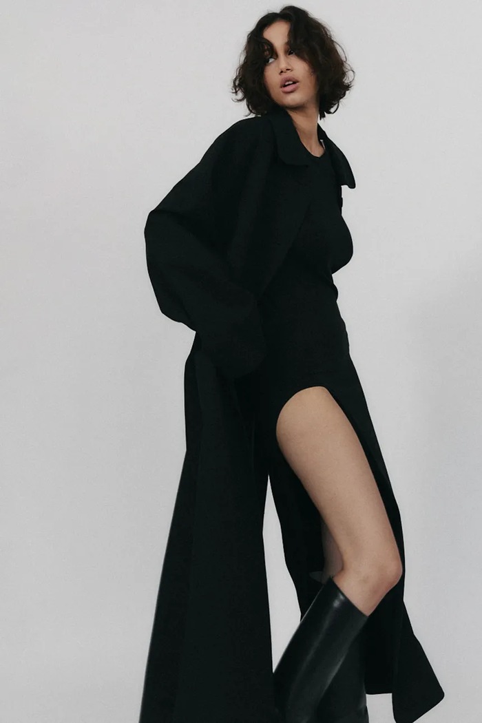 Muuv. duster pentru femei, din bumbac BOUFF prochowiec.BOUFF negru ZS26