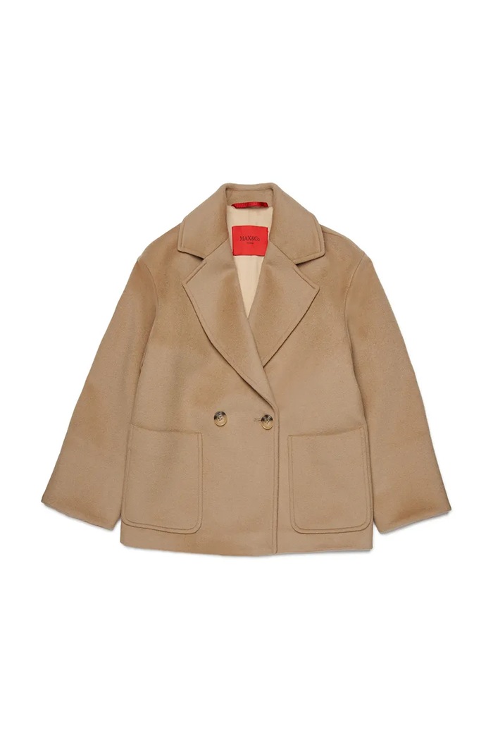 MAX&Co. palton de lână pentru copii MAXJ35F JACKET MX0229 bej ZW25