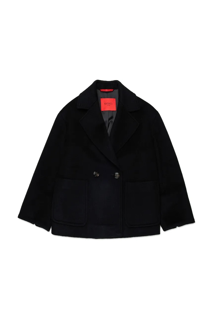 Дитяче вовняне пальто MAX&Co. MAXJ35F JACKET з підкладкою чорний MX0229