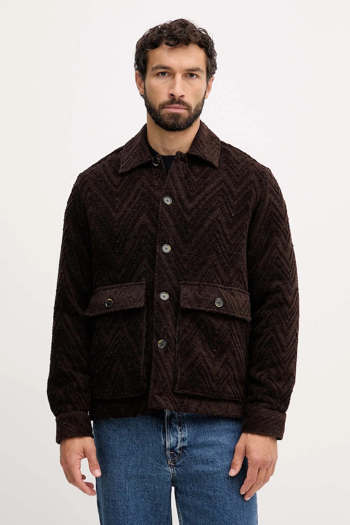 Jakna z dodatkom volne Mos Mosh LUIS Oversize rjava 507960