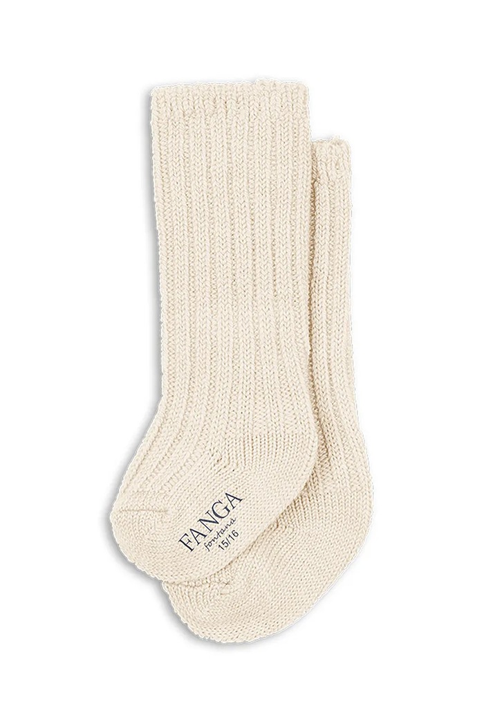 Fanga Fontana șosete de lână lână HEAVY KNITTED SOCKS bej FA100020