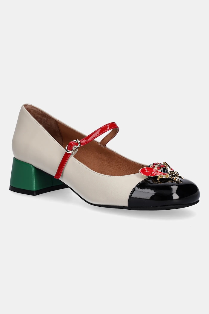Jeffrey Campbell Δερμάτινες γόβες Jeffrey Campbell JITTERBUG μπεζ U88.05A