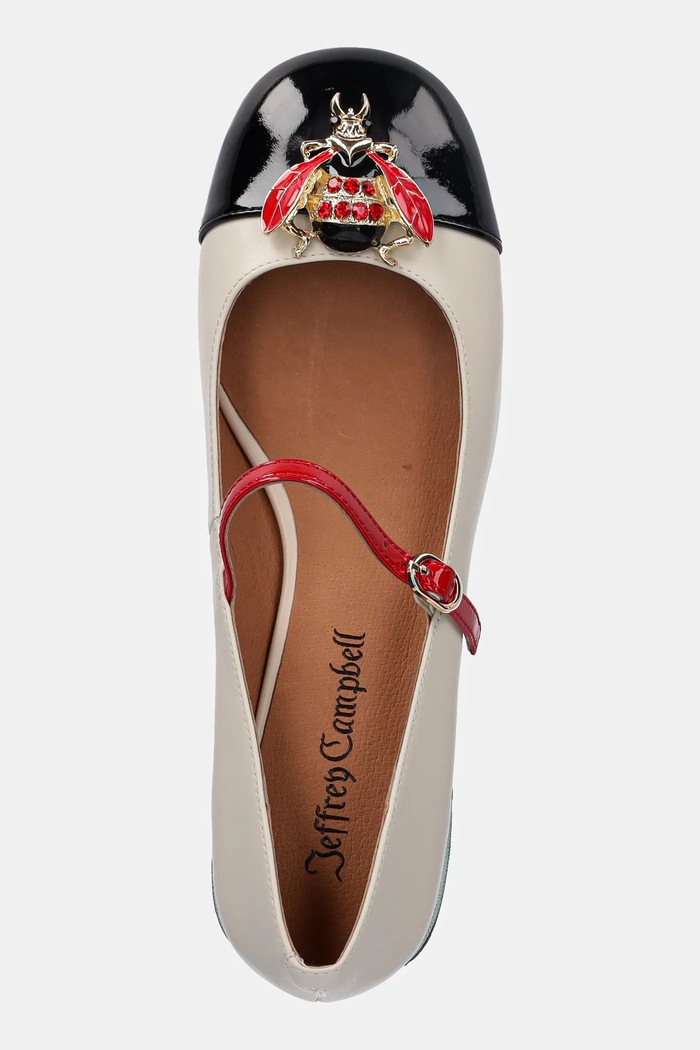 Δερμάτινες γόβες Jeffrey Campbell JITTERBUG Jeffrey Campbell U88.05A μπεζ