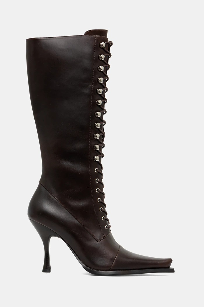 Jeffrey Campbell stivali in pelle LANI-2 JCD.218.6.01 marrone ZW25